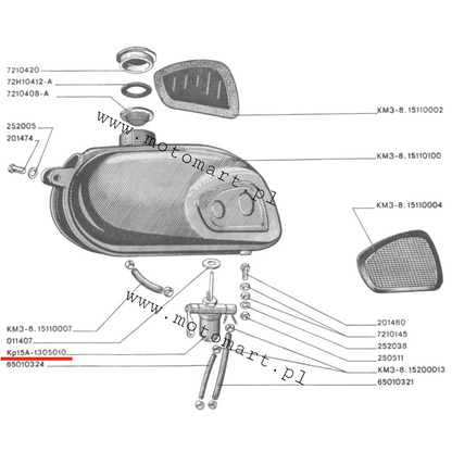 Benzinhahn Dnjepr MT Zapfrohrventil Tank Ural K750 M72 IZ Belarus
