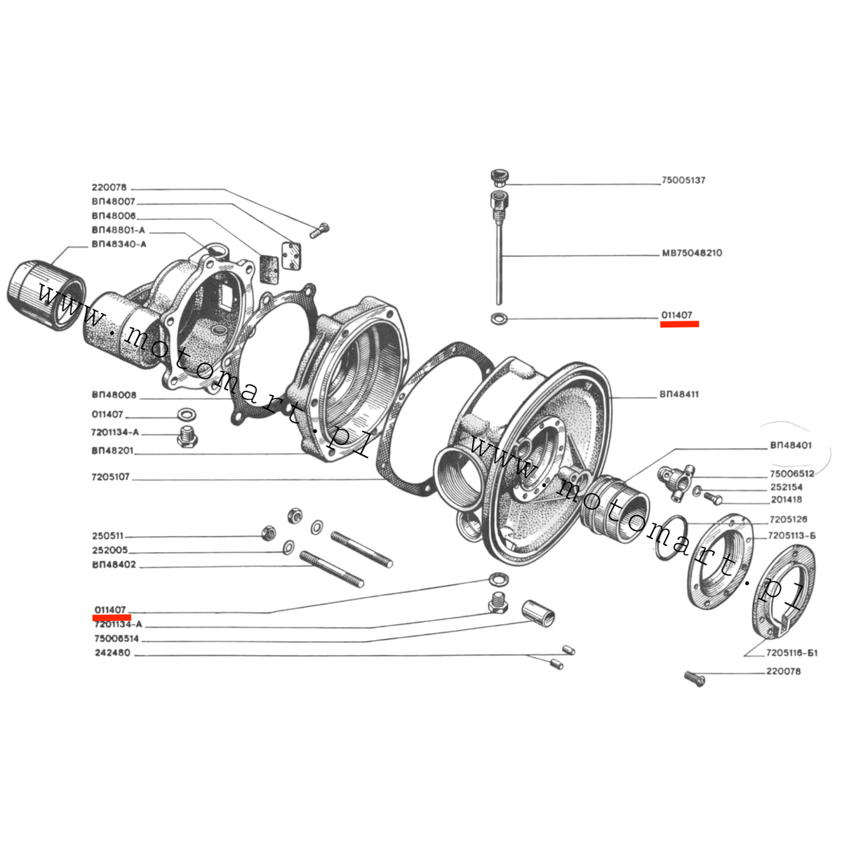 Guarnizione vite rondella Dnepr MT K750 Ural M72 coppa filetto rubinetto