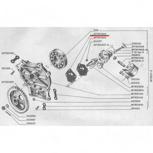Dnieper oil pump seal, K-650 engine oil pump