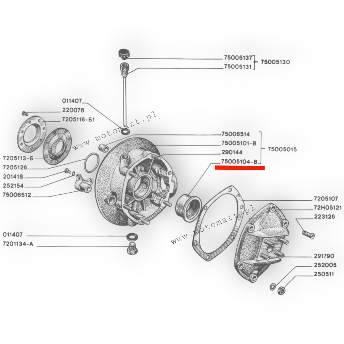Differentialbuchse, Buchse, Antriebshülse, Einsatz Dniepr MT K750 M72 Ural