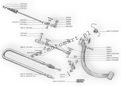 Kit freni Dnepr MT K750 molla gomma ASTA CAVO freno ORIGINALE