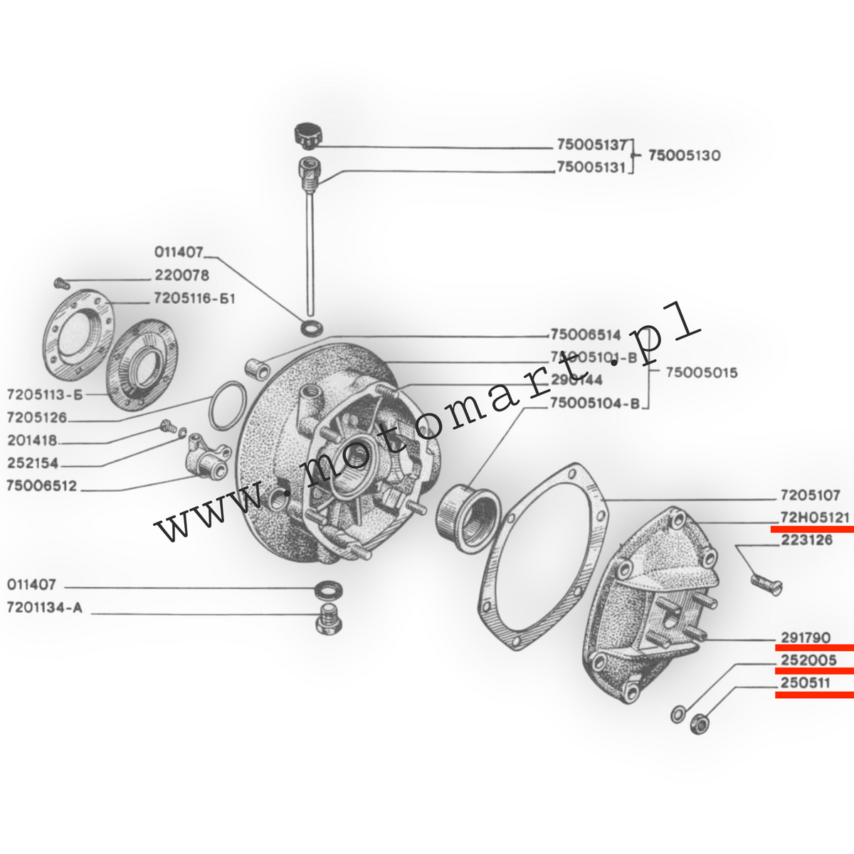 Coperchio copertura differenziale M10 Dnepr MT K750 Differenziale cuscinetto NUOVO ORIGINALE