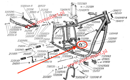 Kick-start bumper M72 K750 Ural Dnieper MT kick-starter box rubber frame