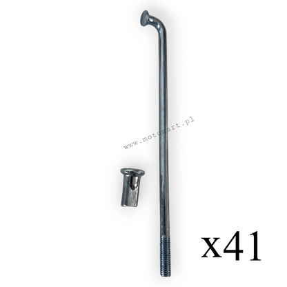 RAGGI DNEPR K-750 RAGGIO NIPPEL RUOTA CERCHIO BIANCO 120MM SET - 41pz